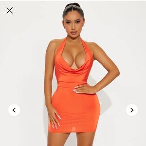 Orange Mini Dress